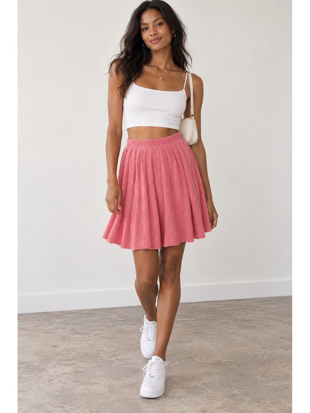 Prada Pink Terry Pleated skirt